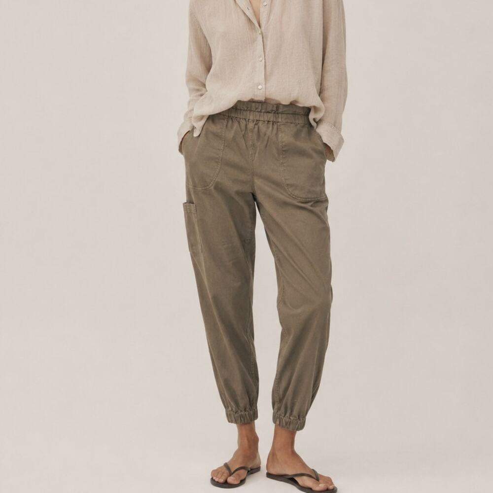 Pietsie Large Paperbag Pants Olive brown / green Made in USA